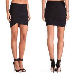 NWOT James Perse Black Wrap Mini Skirt size 3/Large